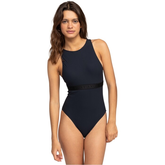 2024 Roxy Womens Active Tech One Piece Swimsuit ERJX103633 Anthracite